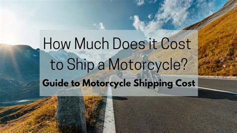 average motorcycle shipping cost.